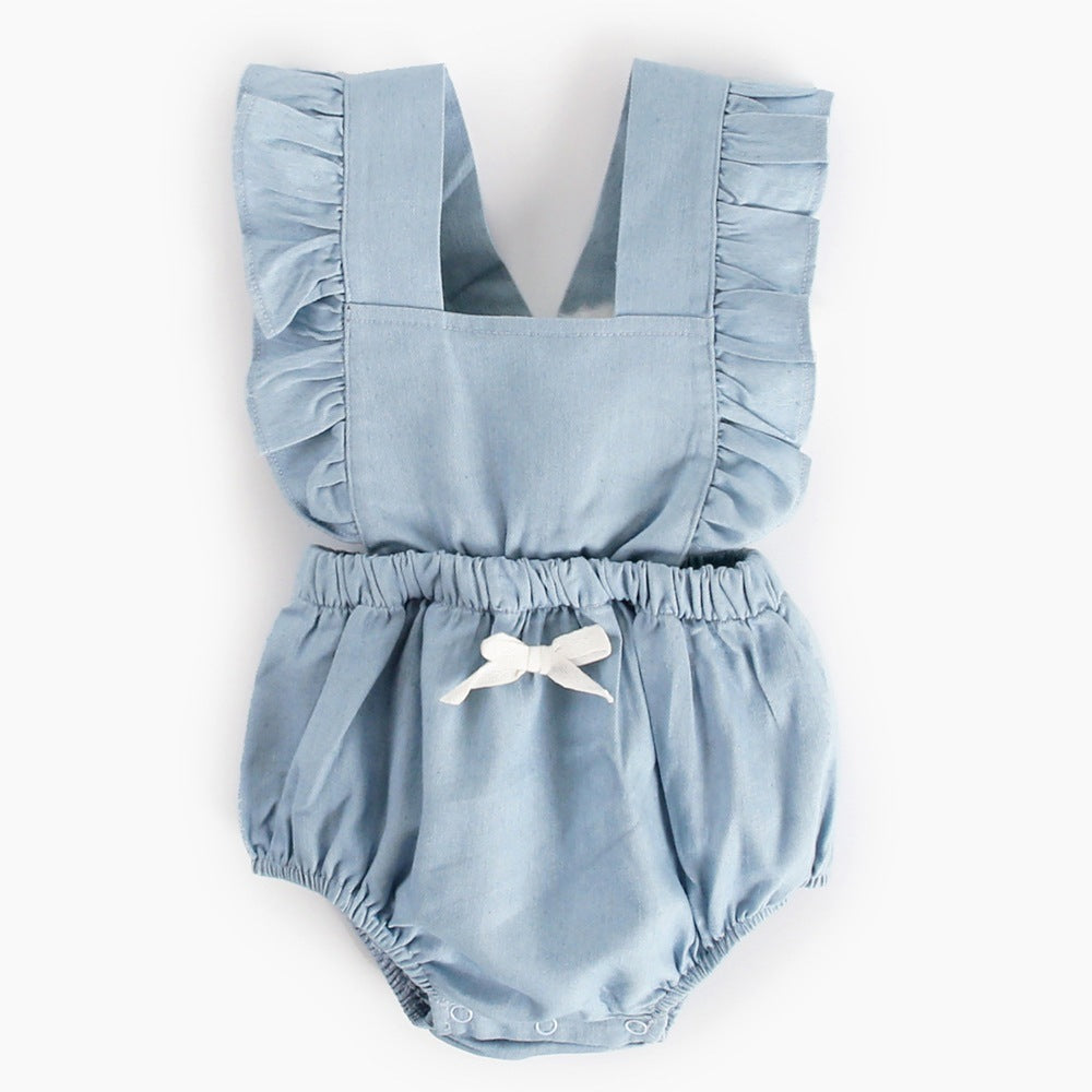 Spring Denim Baby Romper