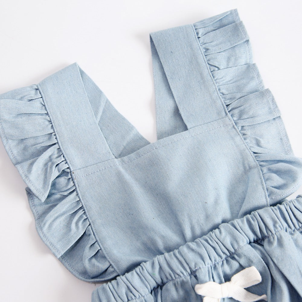 Spring Denim Baby Romper