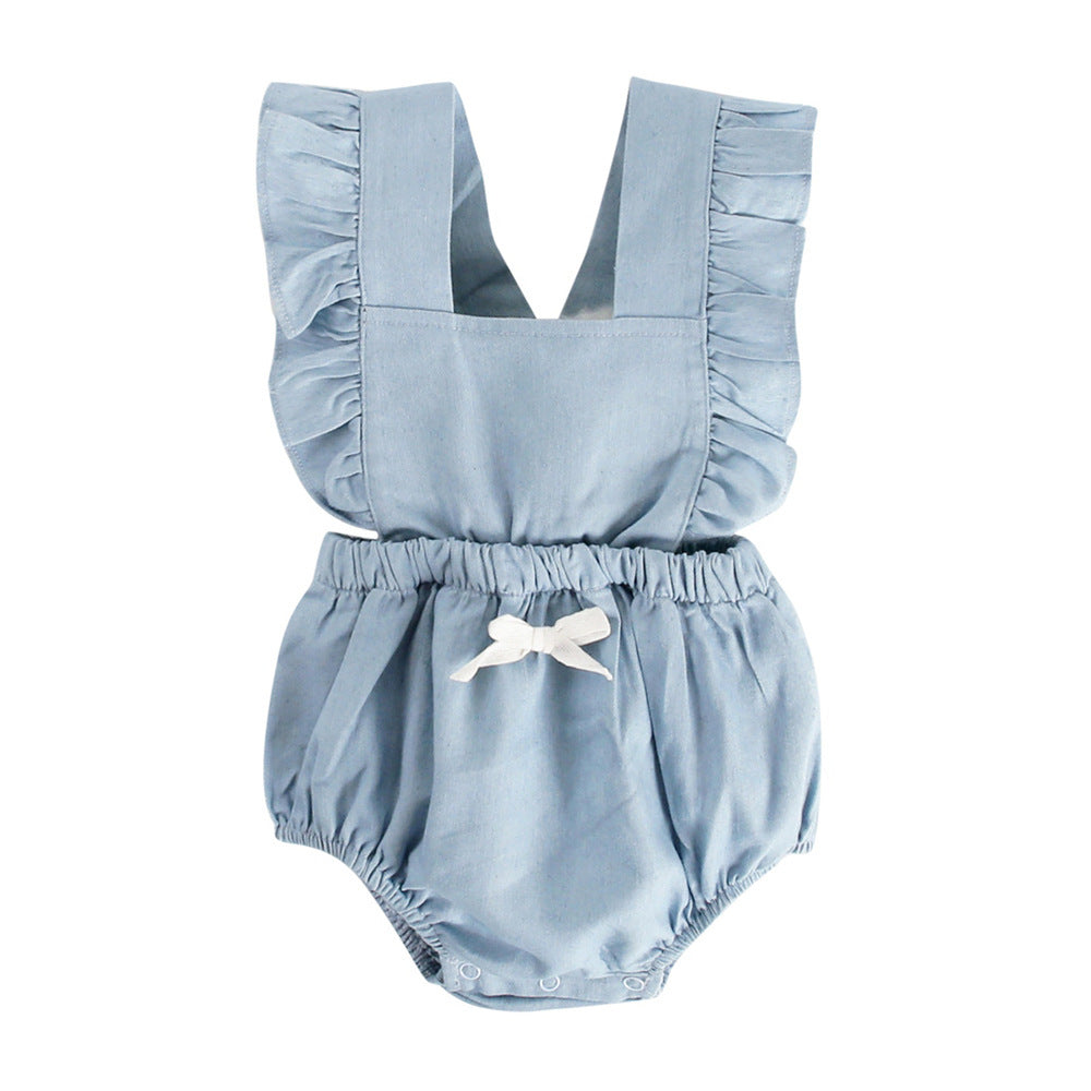 Spring Denim Baby Romper