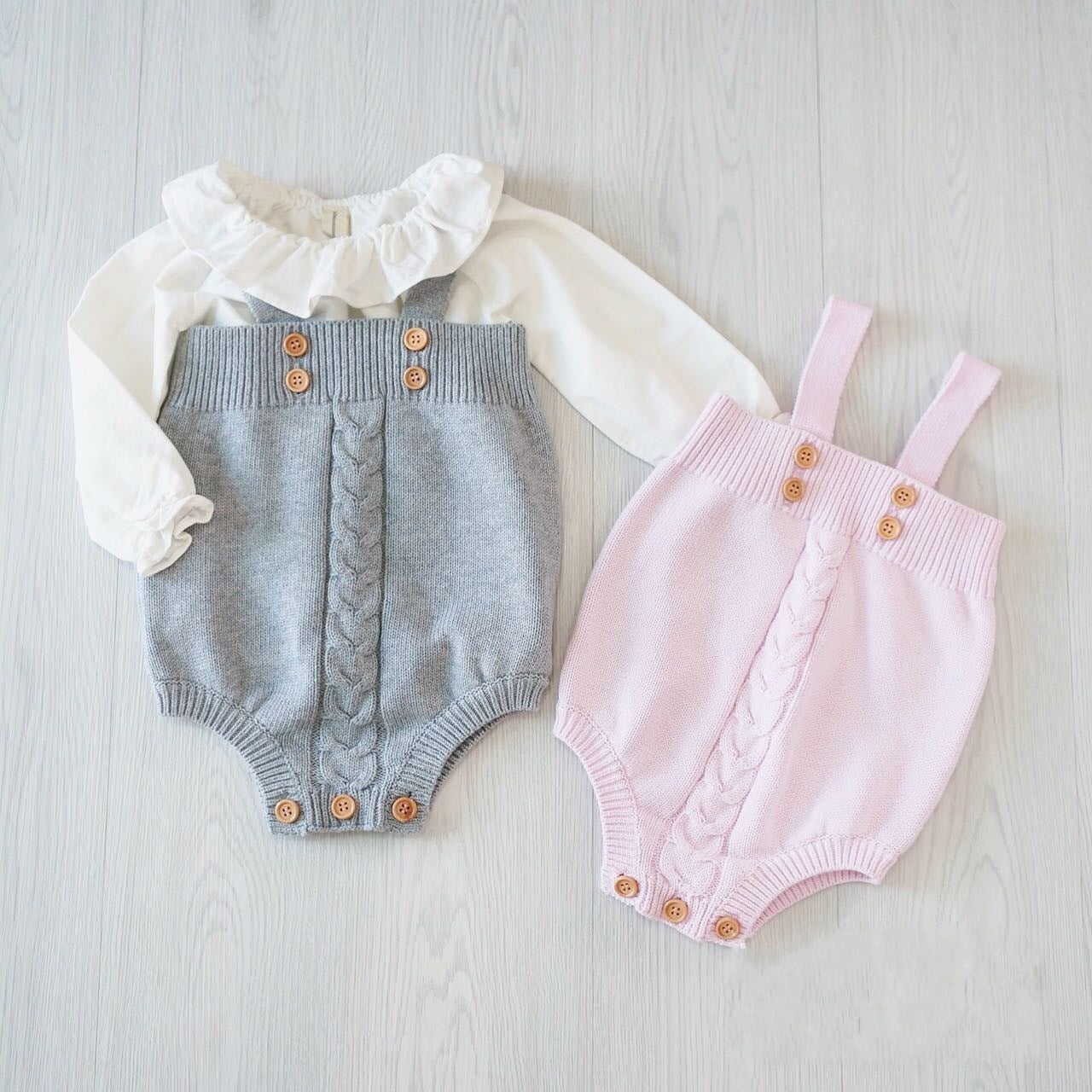 Hand-Knitted Baby Onesie