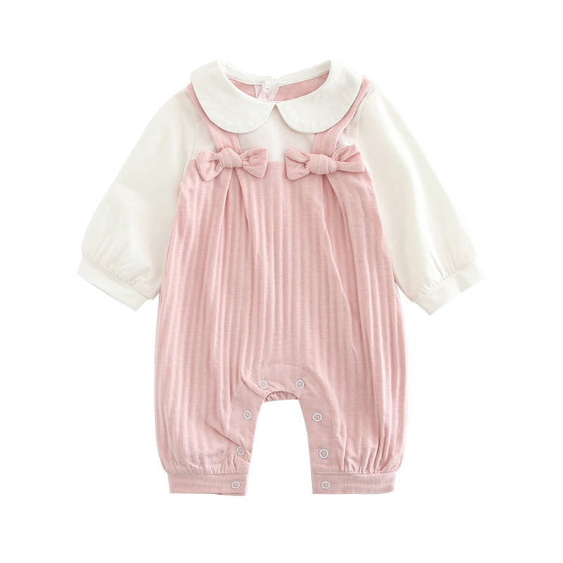 Sweet Embroidered Baby Jumpsuit
