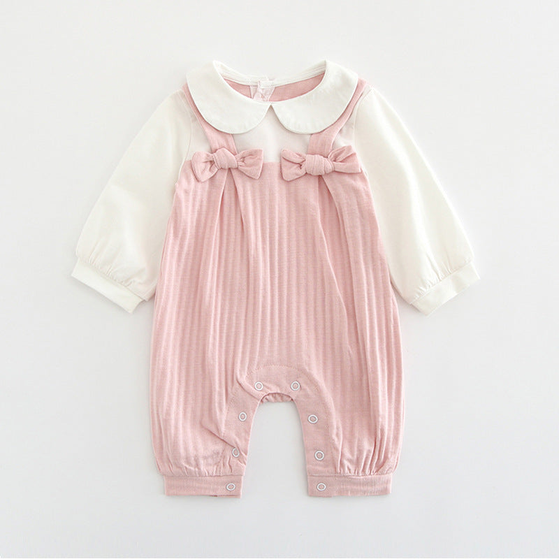 Sweet Embroidered Baby Jumpsuit