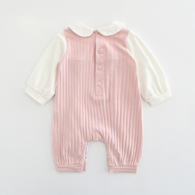 Sweet Embroidered Baby Jumpsuit